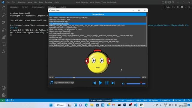 python music player mini project || python tutorial смотреть онлайн