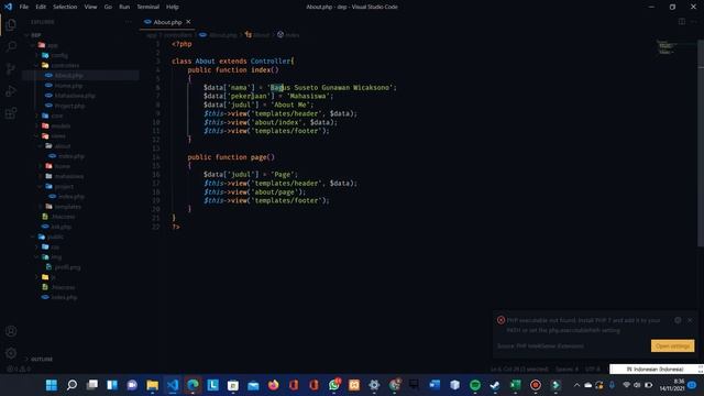 Modul 2 - Membuat Views dan Menu - Belajar PHP MVC 201951161 смотреть онлайн