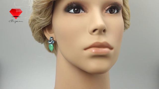 Bije.ru: Серьги с зелеными кристаллами Stellux Louise (Луиз) смотреть онлайн