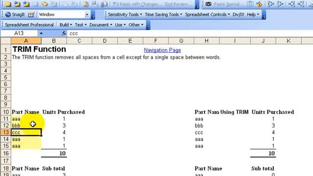 Remove leading, trailing and double spaces in an Excel spreadsheet смотреть онлайн