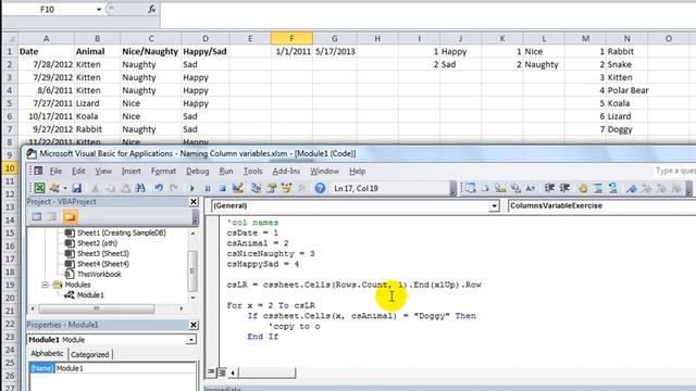 Excel VBA Basics #33 Importance of Naming Column Variables for Reports смотреть онлайн