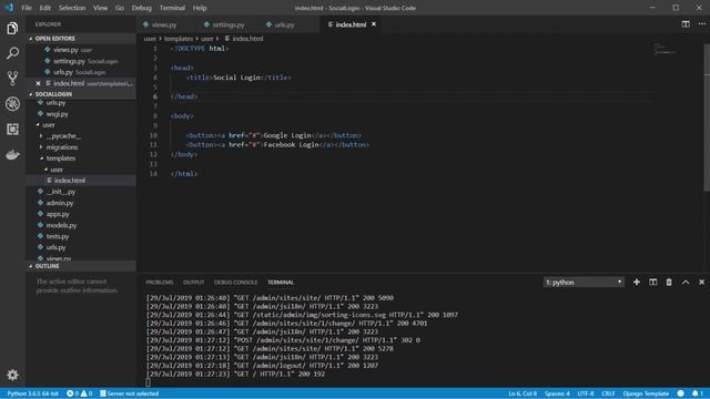 Login with Google and Facebook account in Python/Django |All-Auth Social Login Authentication | API смотреть онлайн