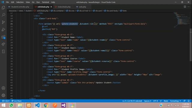 Laravel Image CRUD-3: How to edit and update image in laravel 8 (remove old & upload new image) смотреть онлайн