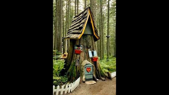 Beautiful Fairy Houses Made From Tree Stumps Ideas смотреть онлайн