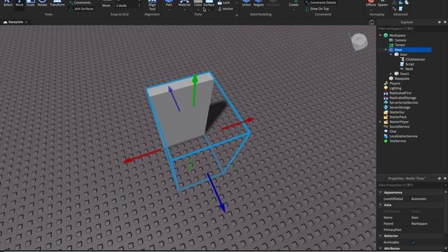 Как сделать дверь с кликом для открытия в Roblox Studio! смотреть онлайн