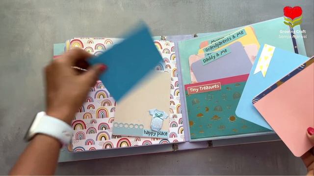 Walkthrough - Baby boy scrapbook making tutorial - photo albums - growing craft смотреть онлайн