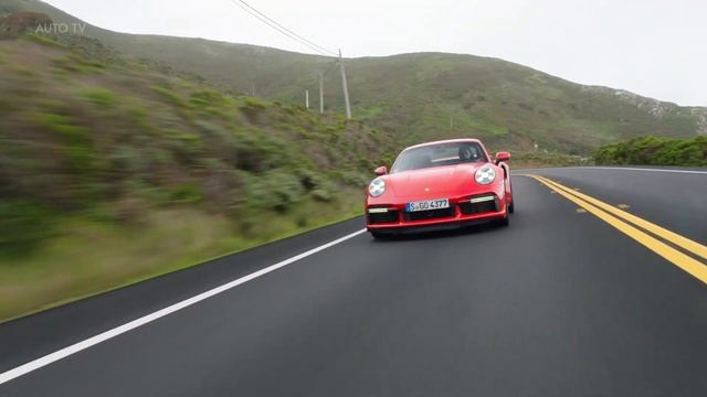 2022 Porsche 911 Turbo Exhaust Sound & Guards Red Exterior смотреть онлайн