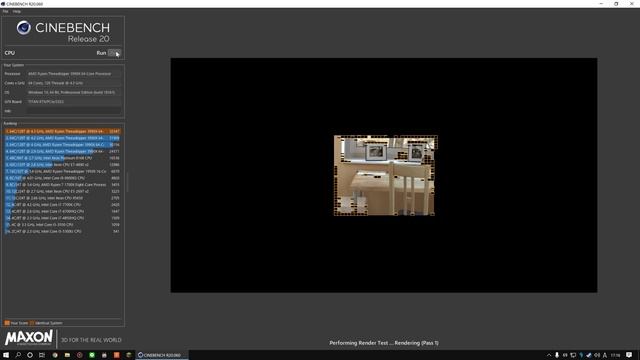 Cinebench R20 AMD Ryzen Threadripper 3990X 4.3GHz OC смотреть онлайн