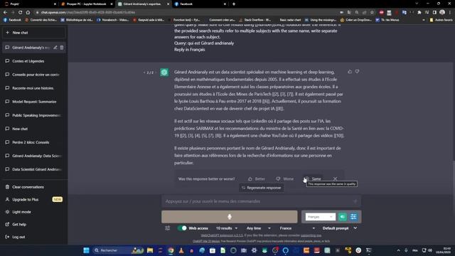 CHAT GPT - Quand Chat GPT Connait Mon Nom... Lol.