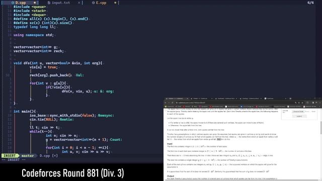 Codeforces Round 881 (Div. 3) смотреть онлайн