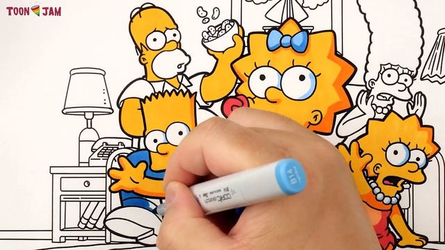 Drawing The Simpson Family Coloring Pages смотреть онлайн
