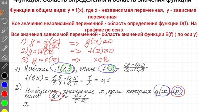 Функция Область определения и область значения функции Алгебра, 9 класс смотреть онлайн
