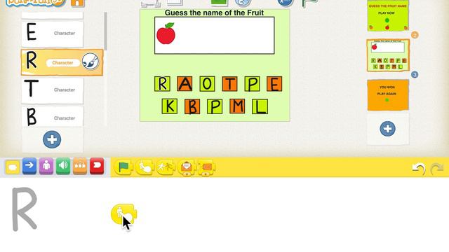 Scratch Junior Lesson 10: Guess the Fruit Name Game смотреть онлайн