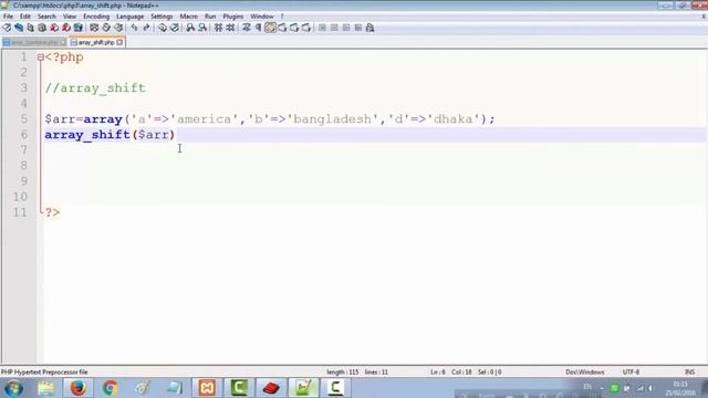 Learn PHP full Bangla Tutorial Part 33 Array Functions array shift смотреть онлайн