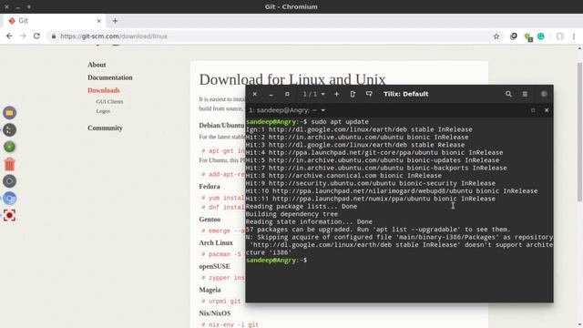 Git installation in Ubuntu Budgie 18.04 смотреть онлайн