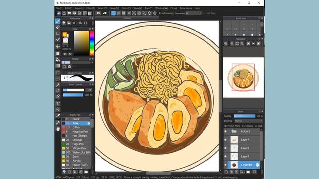 PEMPEK | digital painting with medibang paint pro | INDONESIAN FOOD смотреть онлайн