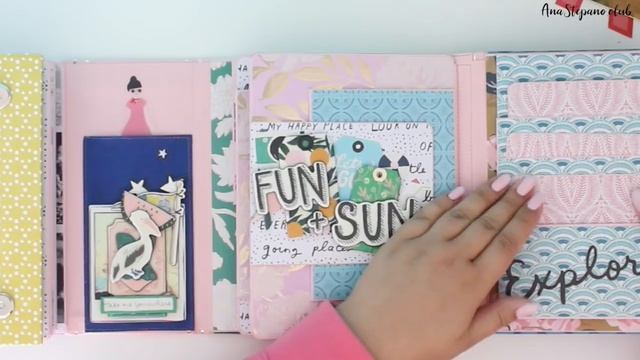 crate paper - sunny days - mini album - photo folio - ФОТО ПАПКА - АЛЬБОМ - скрапбукинг мастер клас смотреть онлайн