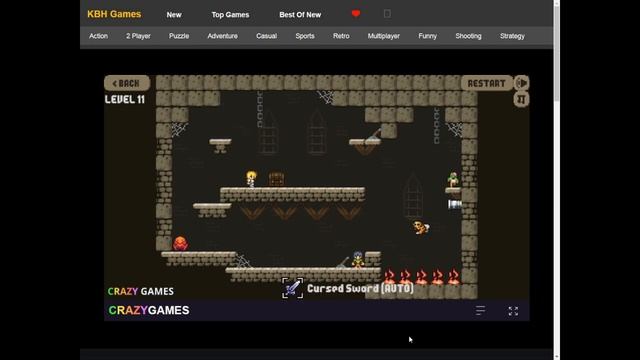 Free online game - The Warrior with the Cursed Sword смотреть онлайн