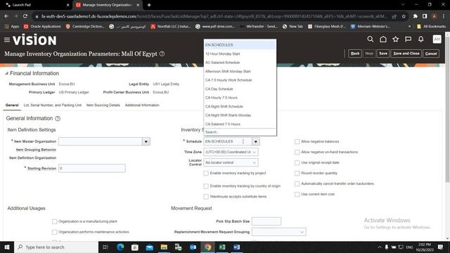 Oracle Fusion SCM Session 10 Complete set up for warehouse inventory structure Part 2 смотреть онлайн
