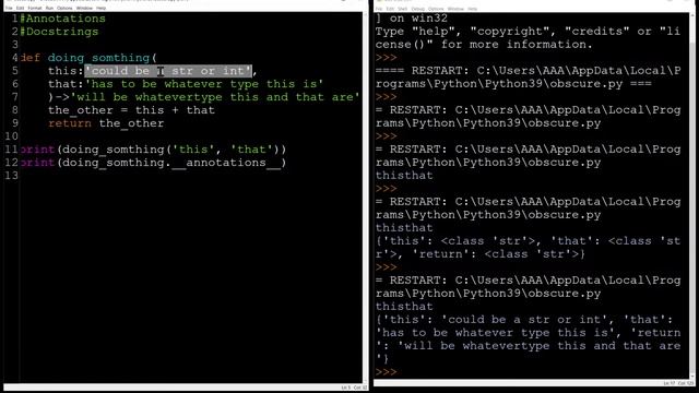 How to use annotations and docstrings in python смотреть онлайн