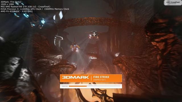 3DMark Fire Strike - MSI Radeon R9 270 OC - CrossFireX - EVGA Precision X OC смотреть онлайн