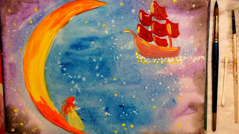 Как нарисовать сказку про Луну. смотреть онлайн