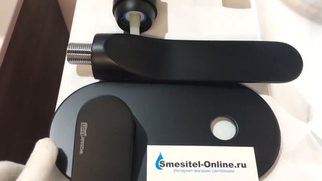 SMESITEL-ONLINE.RU | КУПИТЬ для раковины настенный Wasserkraft Elbe 7430 черный смотреть онлайн