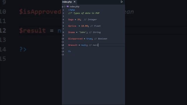 Типы данных в PHP #coding смотреть онлайн