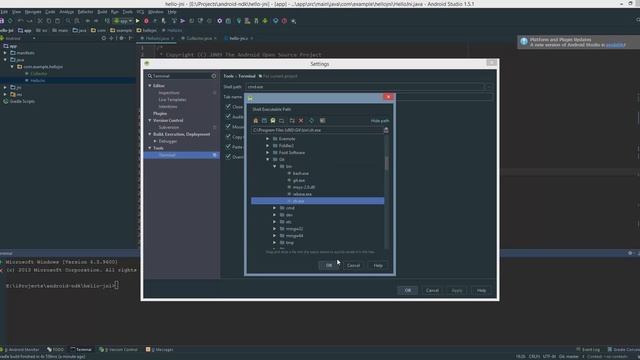 How to change default terminal to Git Bash on Android Studio смотреть онлайн
