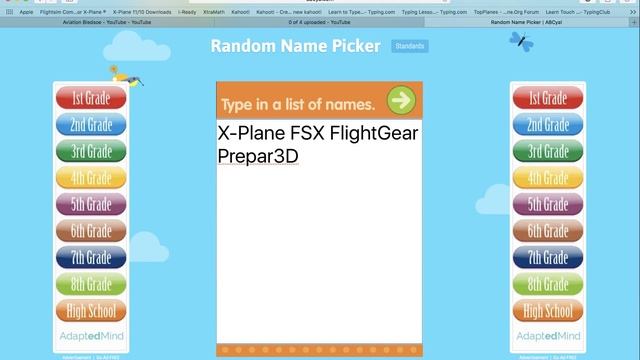 Abcya Random Name Picker: Fsx, FlightGear, X-plane, And Prepar3D смотреть онлайн