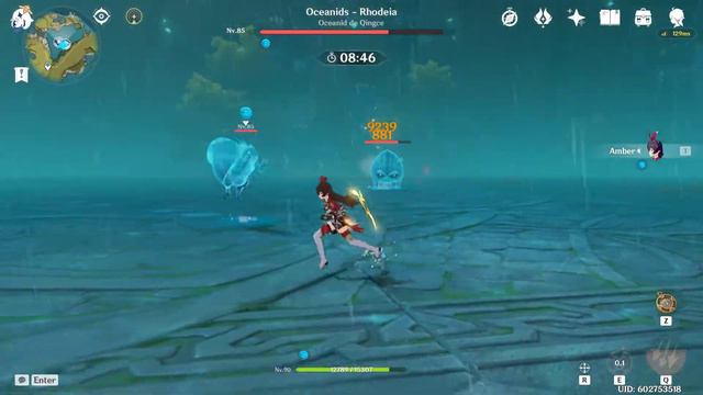Genshin Impact Amber solo Rhodeia's Rage (no buffs) смотреть онлайн