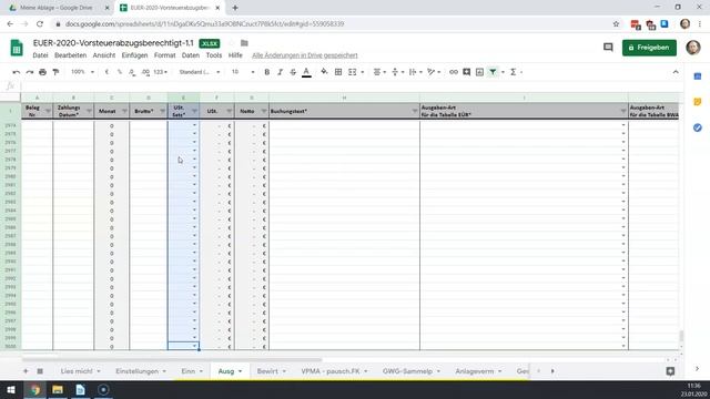 Excel-Vorlage-EÜR mit Google Drive nutzen смотреть онлайн