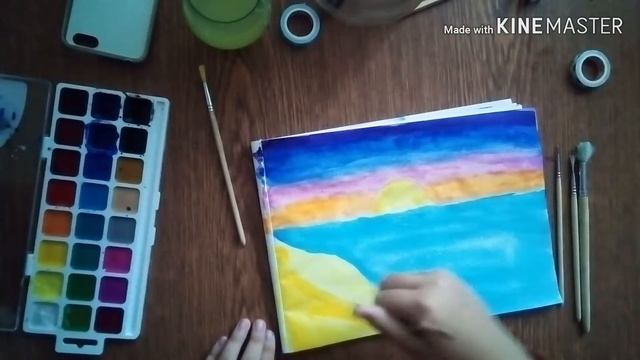 Как рисовать пляж акварелью смотреть онлайн