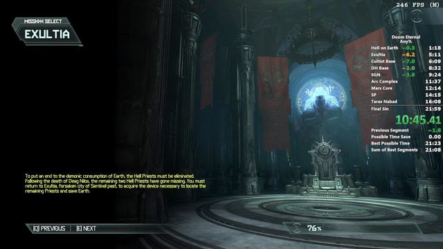 Doom Eternal Any% Speedrun in 21:50 смотреть онлайн