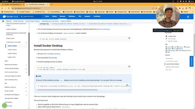 Docker engine and Docker desktop simple install linux ubuntu 22.04 || FullStackWith Hasan смотреть онлайн