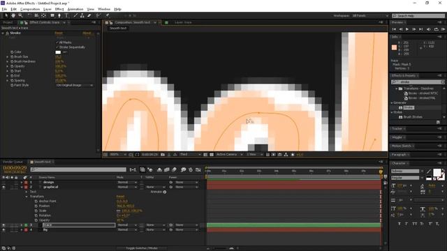 Анимация текста в After Effects - эффект написания и маскировки - обучение After Effects