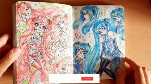 ?/обзор на рисунки в скетчбуке/?#арт #рисунок
