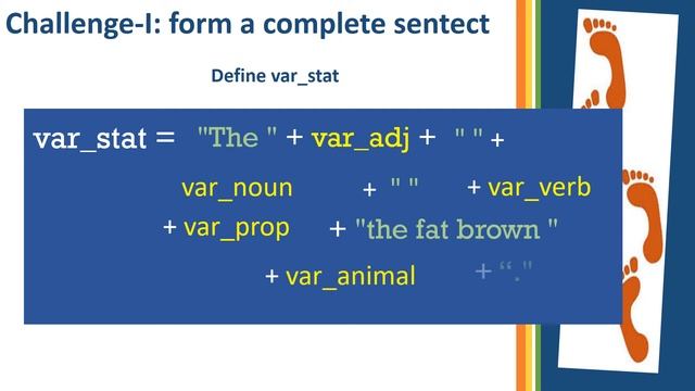 Python Tutorial- Coding4Kids & Beginners - Episode (2) -Challenge -I : "Build a Complete Sentence" смотреть онлайн