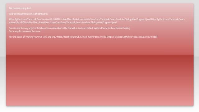 React-Native: Specify colors for neutral, positive and negative button in Android Alert смотреть онлайн