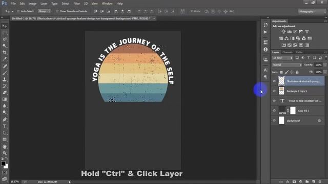 Yoga T-Shirt Design Photoshop | Advance Vintage T-Shirt Design Tutorial смотреть онлайн