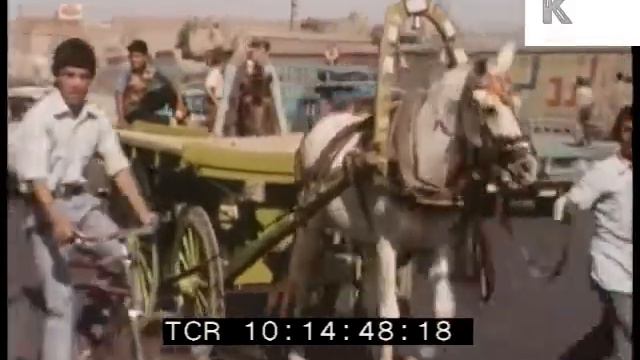 1970s Iran, Busy City Street Scenes, Colour Archive Footage смотреть онлайн