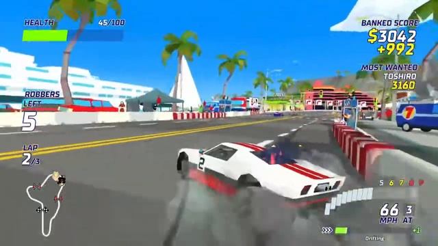 Hotshot Racing | Gameplay (Single Race, Cops and Robbers, Arcade) | Switch смотреть онлайн