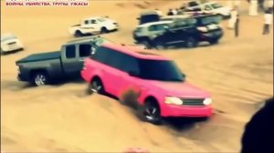 Арабы убивают джипы  Развлечения богатых арабов, внедорожники в пустыни