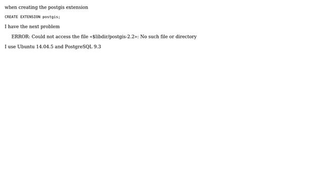 GIS: Error to create postgis extension смотреть онлайн