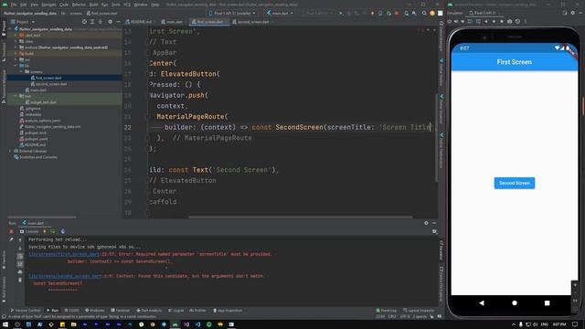 Как передавать данные между экранами во Flutter смотреть онлайн