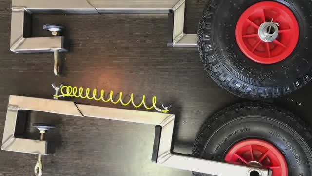 Нержавейка! Транцевые колеса на струбцинах смотреть онлайн