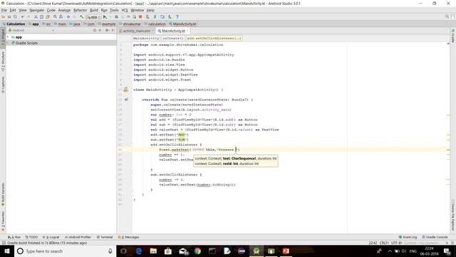 Android Development Course Using Kotlin for beginners -7(Displaying text message with Toast) смотреть онлайн