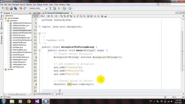 How to Convert ArrayList to String Array in Java Netbeans смотреть онлайн