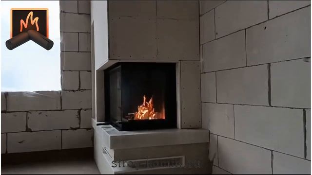 Строим пристенно-угловой камин под отделку, используя угловую топку АСТОВ П2С 8457 в КП Святая Гора смотреть онлайн