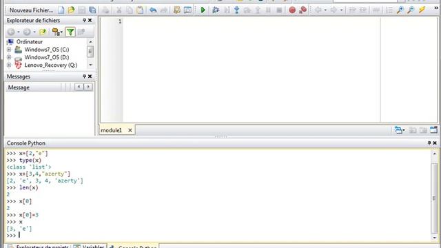 Programmation Python #5 - Les listes ( tableaux ) смотреть онлайн